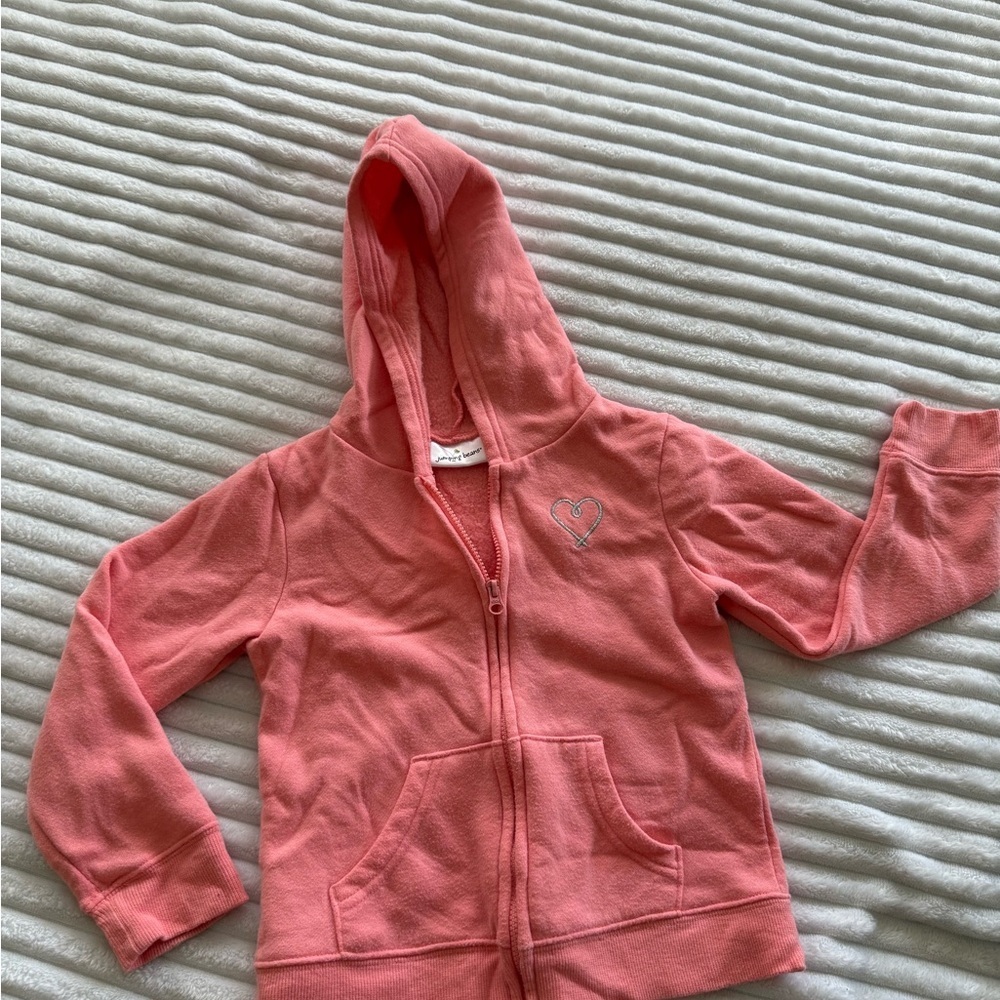 Jumping Beans Coral Hoodie with Heart Detail